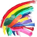 PMLAND 100 Pcs Assorted Rainbow Color Set Latex Party Balloons 12 Inches for Party Supplies Event Holiday Festival Family Party Decoration gallery image