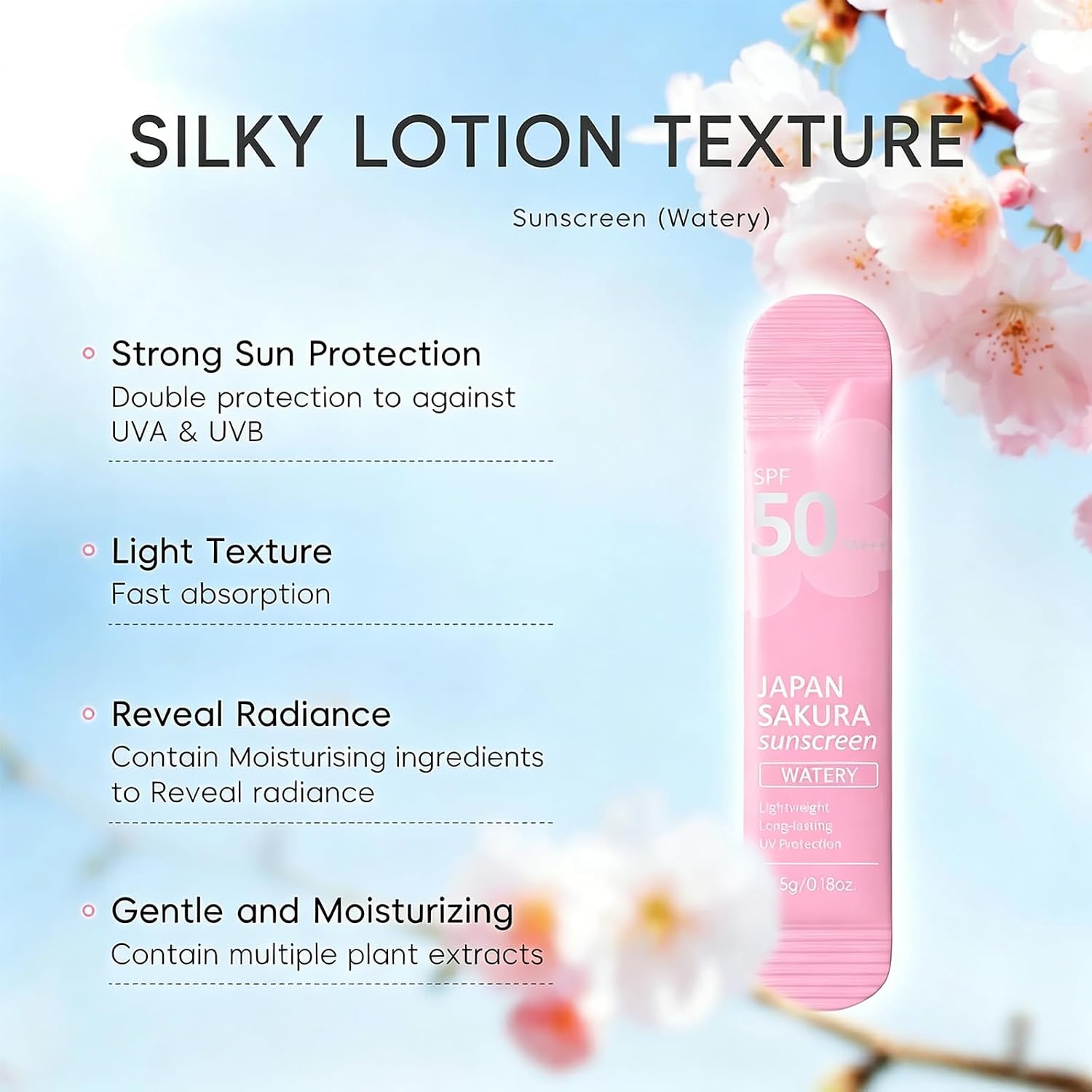 Mini Sunscreen SPF 50+, 21Pcs Moisturizing Travel Sunscreen Bulk for Face & Body, Watery Light Texture, Travel Size Samples, Summer Beach Vacation Essentials