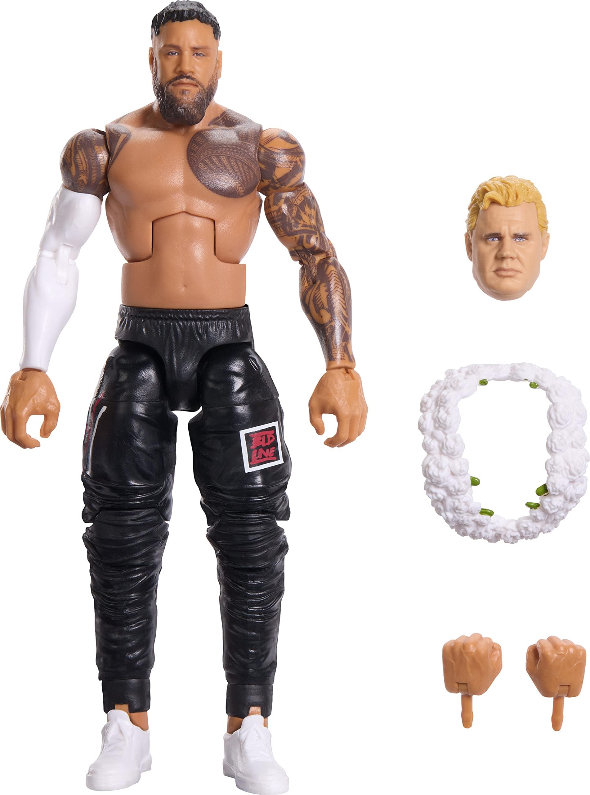 WWE Elite Action Figure SummerSlam Jey USO with Accessory and Mr. Perfect Build-A-Figure Parts