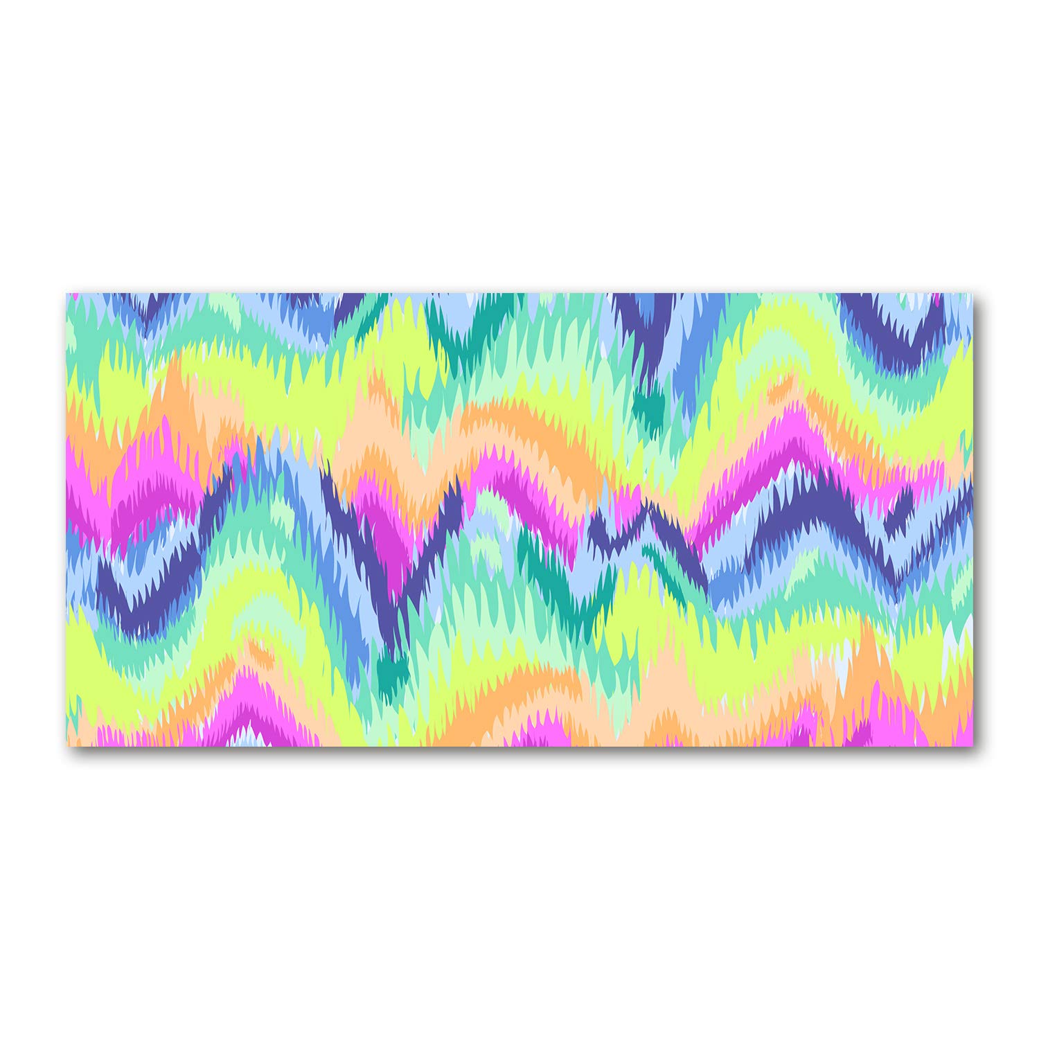 Mural art image verre plastique déco pour salon tableau acrylique 140x70cm arc-en-ciel