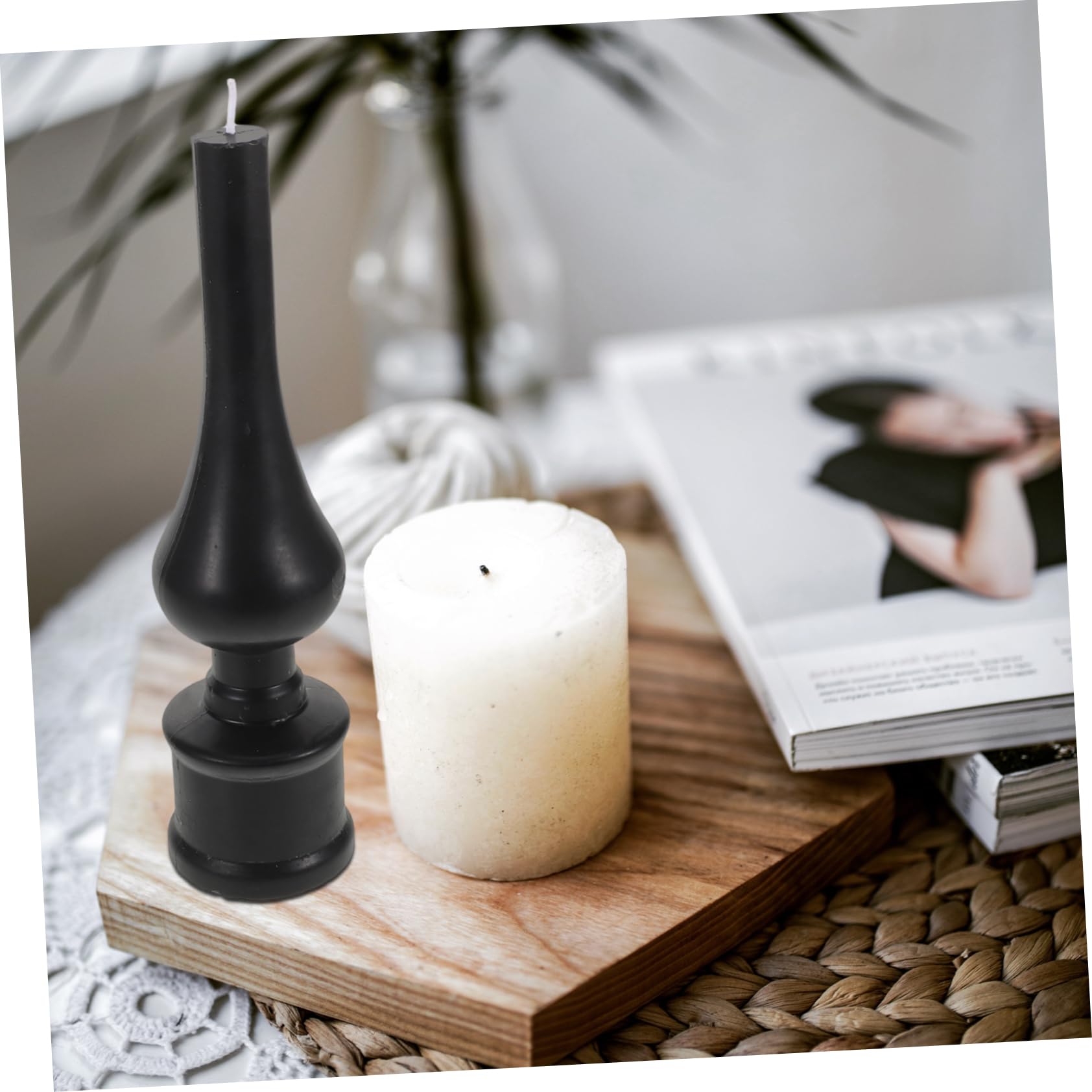 Zerodeko Candele di Preghiera Nere per Cerimonie Religiose, Lunga Durata di Combustione e Atmosfera Sacra, per Decorazione da Tavolo