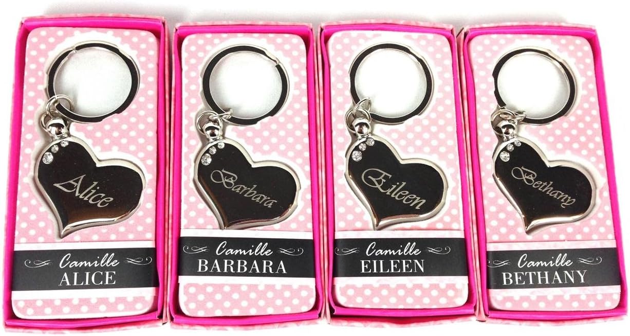 SYMBOLOGY Personalised Ladies Name Keyring Keychains Gift Boxed - Lynn