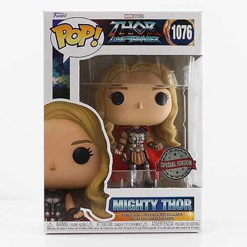Funko Thor Love & Thunder POP! Marvel Mighty Thor Figura de vinilo exclusiva #1076 Sin casco