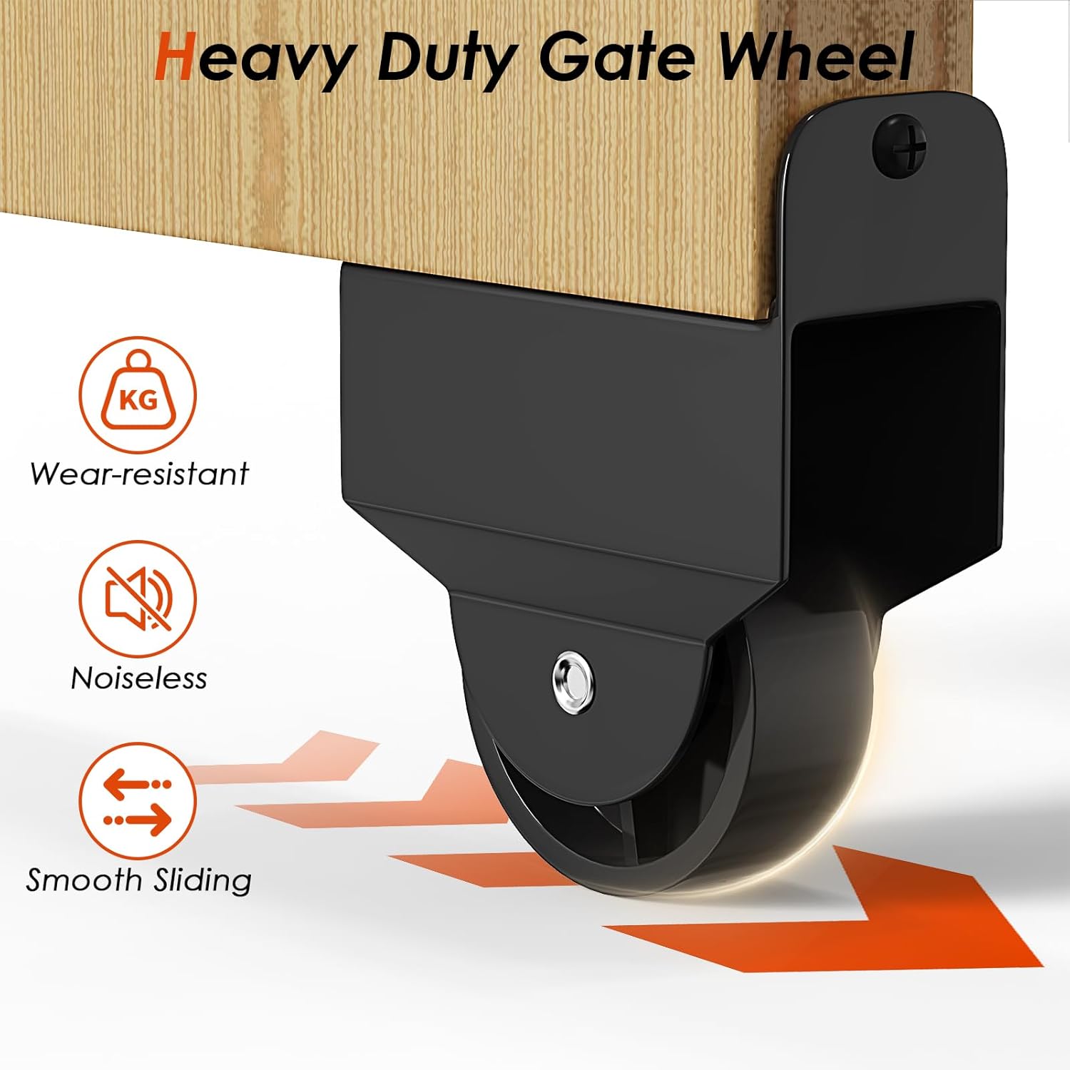 Sliding Gate Hardware Kit,Heavy Duty Slide Gate Kit for Wooden Fence,Deck Gate Outdoor with Latch,Sliding Baby Gate with Latch,Fence Gate Kit for Outdoor/Pet/Deck/Driveway Gate