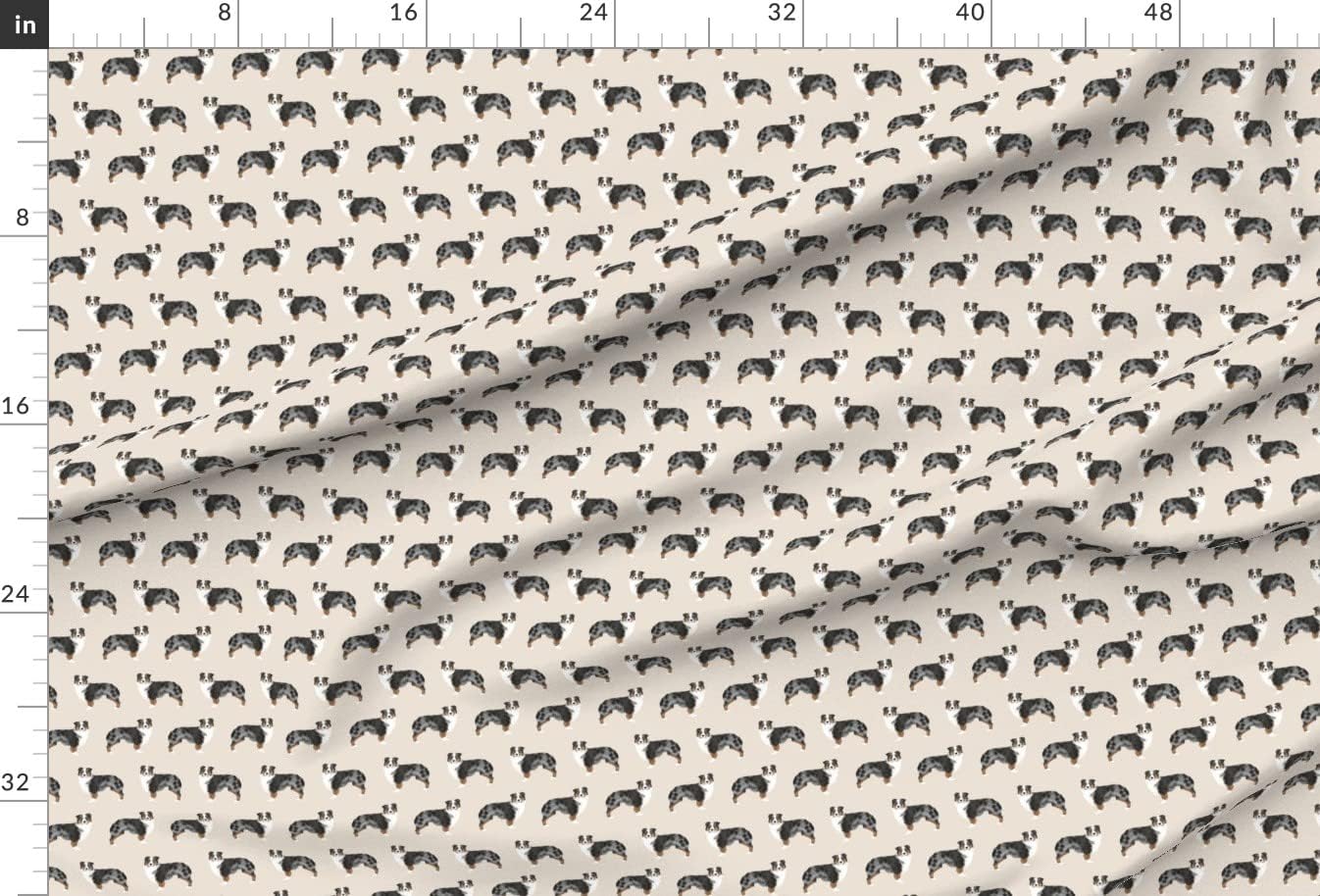 Spoonflower Fabric - Aussie Dogs Australian Shepherds Tan Shepherd Breeds Aussies Printed on Upholstery Velvet Fabric Fat Quarter - Upholstery Home Decor Bottomweight Apparel
