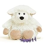 warmies Junior Microwavable & Weighted Stuffed Animals, Sheep - Heated Stuffed Animal Plushie for Warmth & Comfort - Cute Soft Plush Toys for Adults & Children (Boys, Girls, Babies & Toddlers)