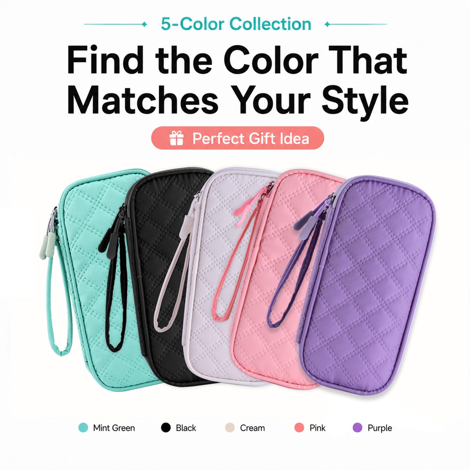 Funda para unidad flash USB, organizador de bolsa de almacenamiento portátil para Samsung/Sandisk Memory Stick/unidad de pulgar/unidad de salto/tarjeta SD, con 18 ranuras (lavanda)