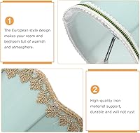 Vista 7 de Baluue Pantalla de lámpara pequeña con clip, pantallas de araña de tela de encaje, cubierta de campana victoriana vintage para apliques de pared