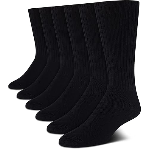 Calvin Klein Men’s Socks – Lightweight Cotton Blend Crew Socks (6 Pack)