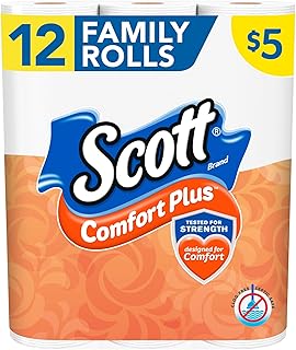 ComfortPlus 1-Ply Toilet Paper, 1-1/8" x 1-1/8", 173 Sheets Per Roll, Pack Of 12 Rolls
