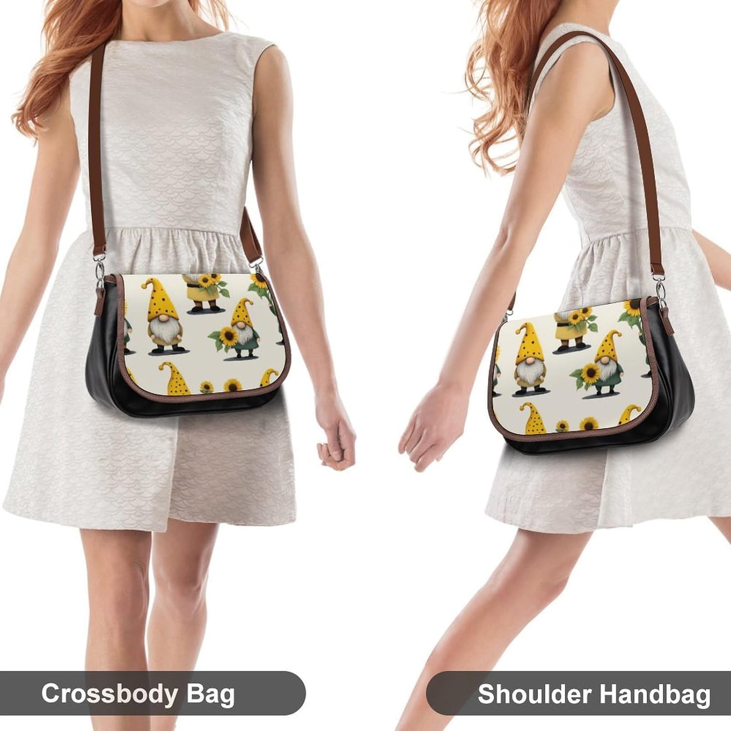 Crossbody Bag with Adjustable Strap for Women, Small Pu Leather Shoulder Handbags for Office