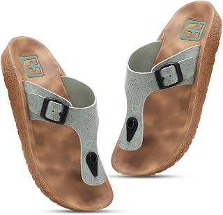 DOCTOR HEALTH SUPER SOFT Women's Orthopedic Toe Ring Sandals Adjustable Buckle Comfort Slippers Soft Cushioned Footbed Lightweight Anti-Skid Casual Flip Flops for Everyday Wear