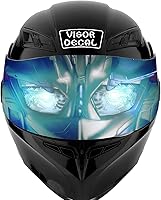 Vista 6 de GRAPHIX EXPRESS Calcomanía gráfica para visera de robot, casco compatible con: Icon Shoei Bell HJC Scorpion AGV V2 (robot V07)