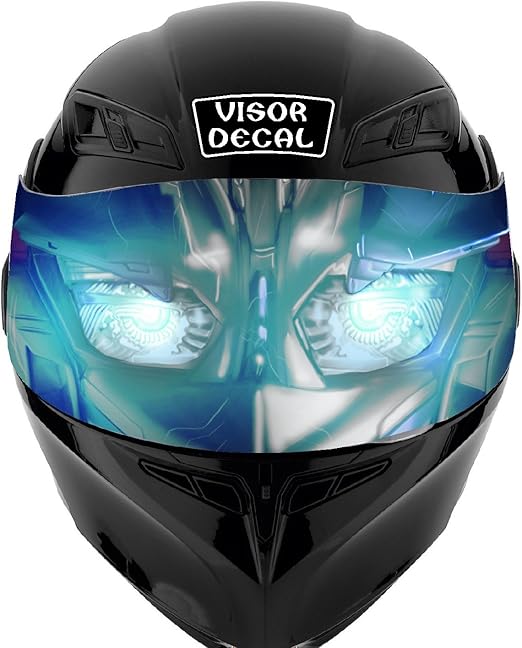 Amazon.co.jp V03 ロボット バイザー ティント デカール グラフィック ステッカー ヘルメット 適合Icon Shoei