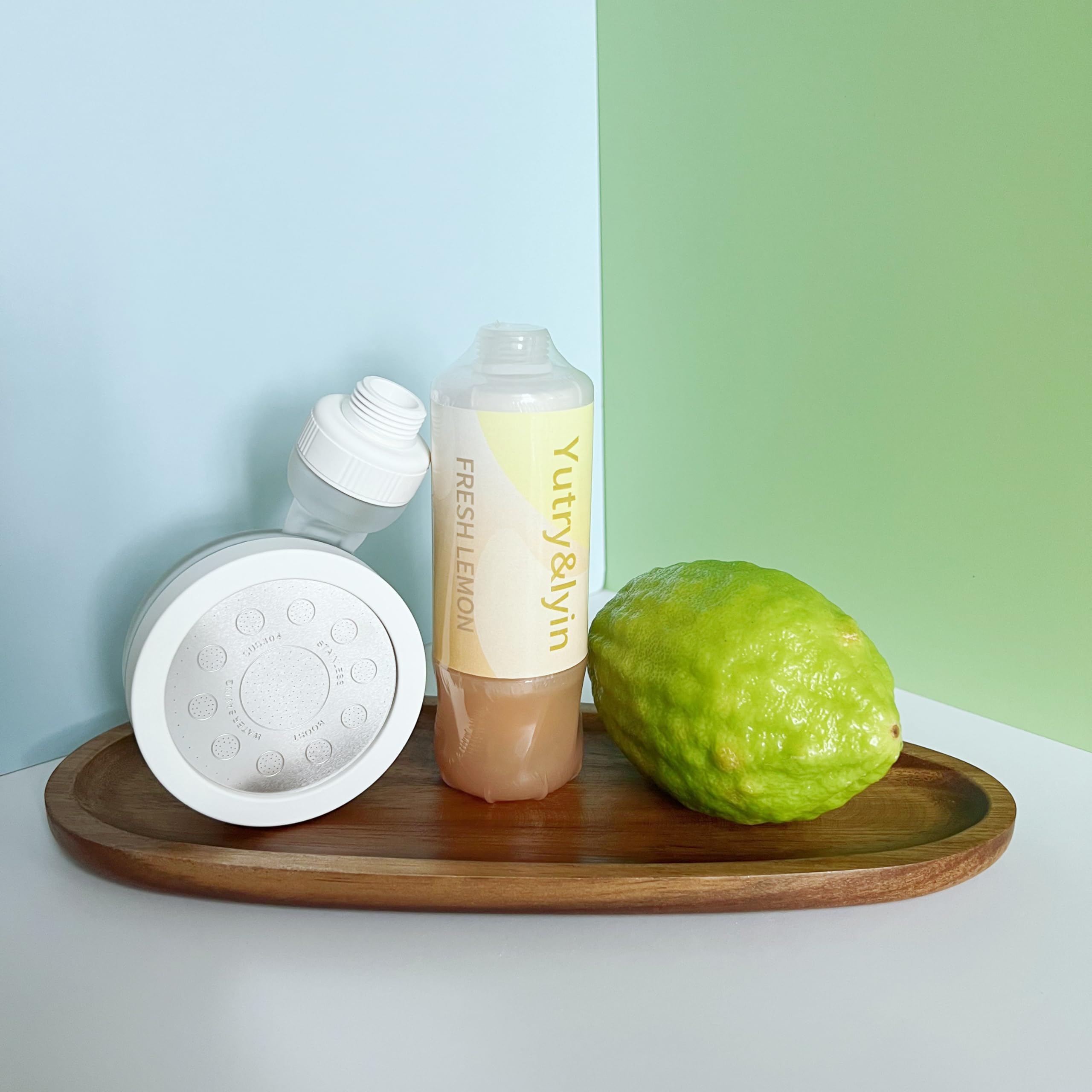 Yutry&lyin Handheld Shower with Shower Filter,Shower Filter with Aroma and Vitamin C,Filtered High-Pressure Shower,Boosts Pressure,Improves Skin and Hair Health,Universal Fit (Fresh Lemon)