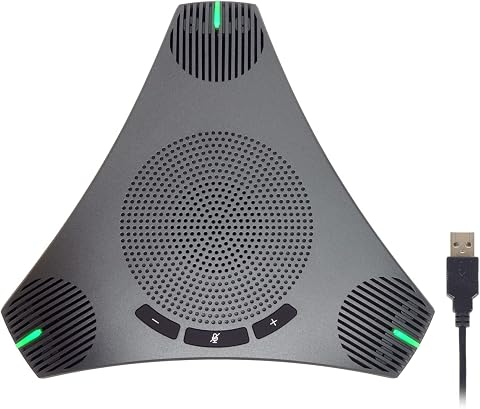 USB Conference Speakerphone with Built-in USB Hub