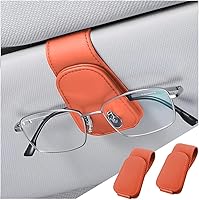 Vista 19 de zipelo Soporte para gafas de sol para visera solar de automóvil, 2 piezas de gancho magnético de cuero para gafas, clip de montaje para gafas de sol