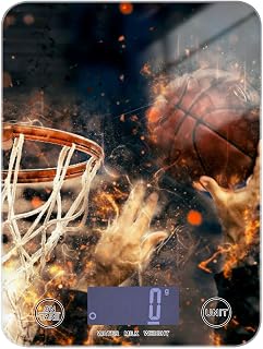 susiyo Basketball Food Scale, Digital Display Weight in Grams/Ounces/Milliliters/Pounds Kitchen Scale for Weight Loss, Baking, Cooking,Tare & Auto Off Function