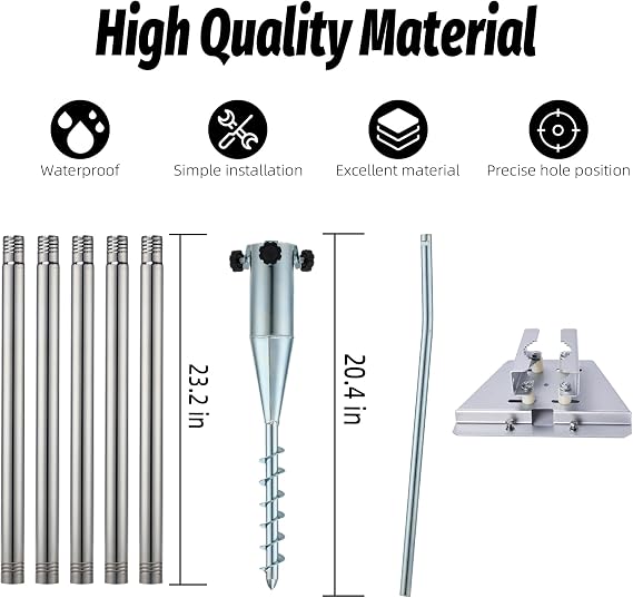 Starlink Gen 3 Pole Mount, Starlink Mini Pole Mounting Kit, 9ft Starlink Ground Pole Mount Kit Features a Durable 1.5'' Diameter Pole with No Dig Ground Anchor, Suitable for Starlink Gen V3/Mini