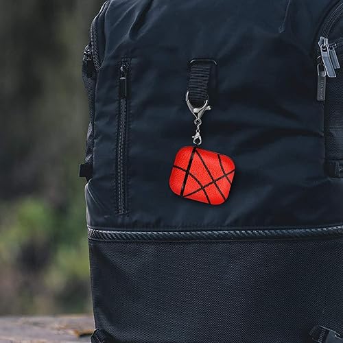 Miniatura 2 de Funda para Airpods 1 y 2, diseño de baloncesto, a prueba de golpes, con llavero, LED frontal visible