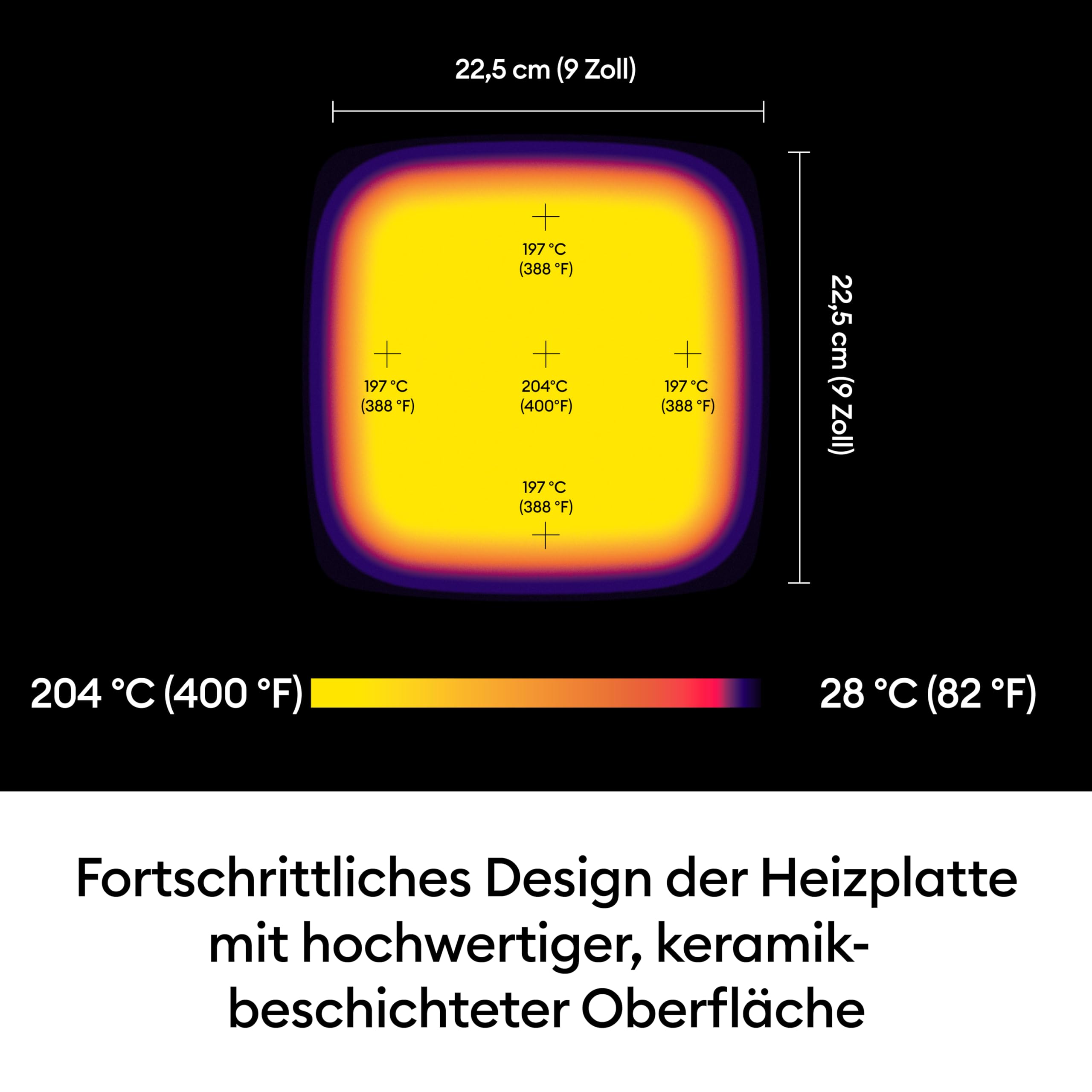 Cricut EasyPress 3 | Heizplatte von 22,5 cm x 22,5 cm (9 Zoll x 9 Zoll) | Heizpresse für T-Shirts, Kissen, Tragetaschen und mehr | Zur Verwendung mit Iron-On
