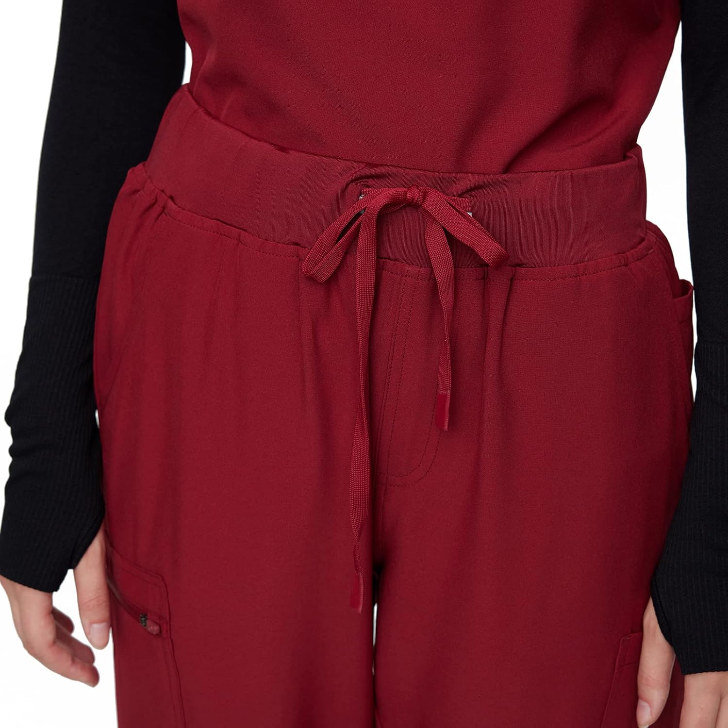 Uniforms World Horizon Scrubs Set for Women — Suit Stretch Top & Straight Pants with Multi Pocket, Yoga Waistband, 9 Pockets - Image 5