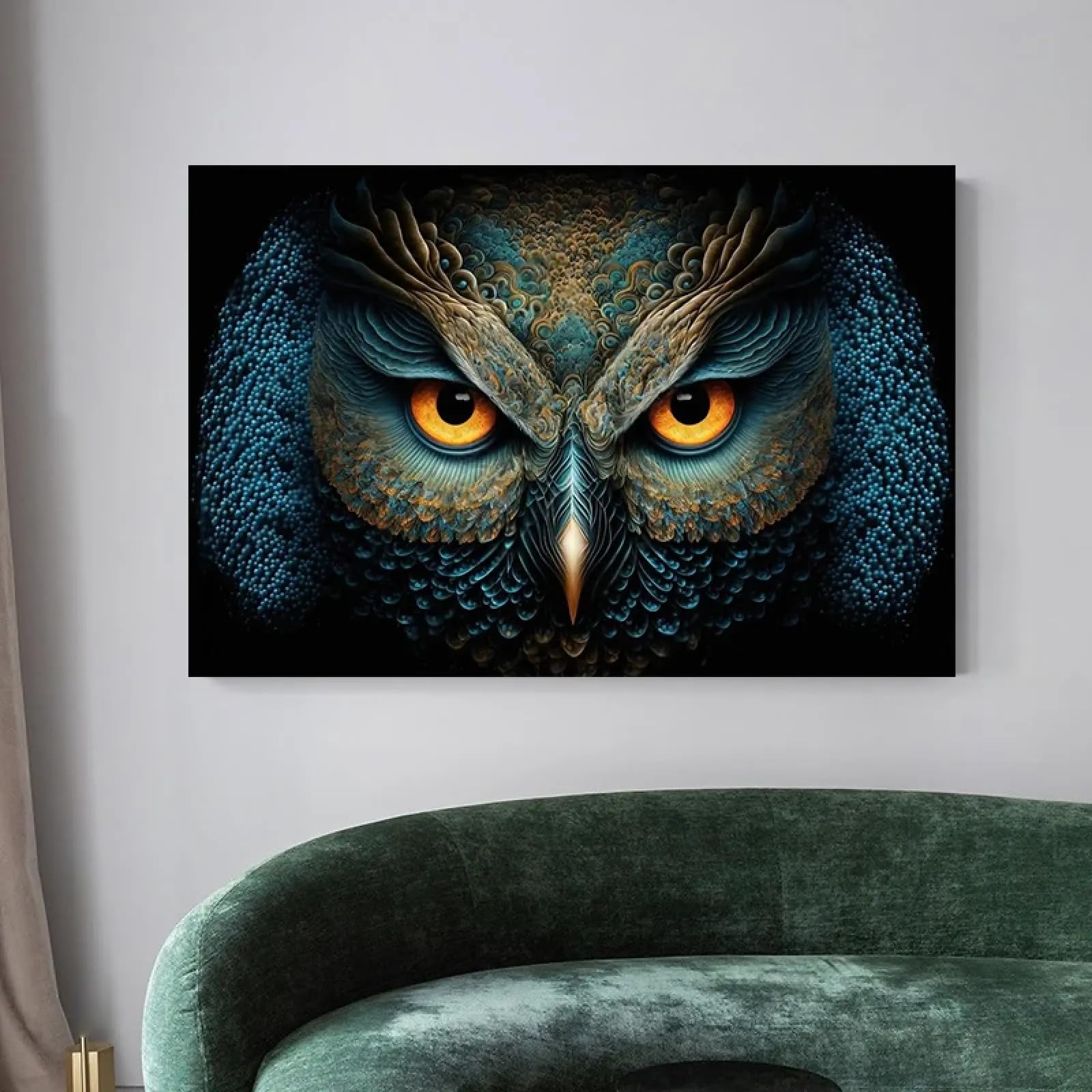 Images d'animaux mystiques et peinture de hibou abstraite 50x70cm - 6