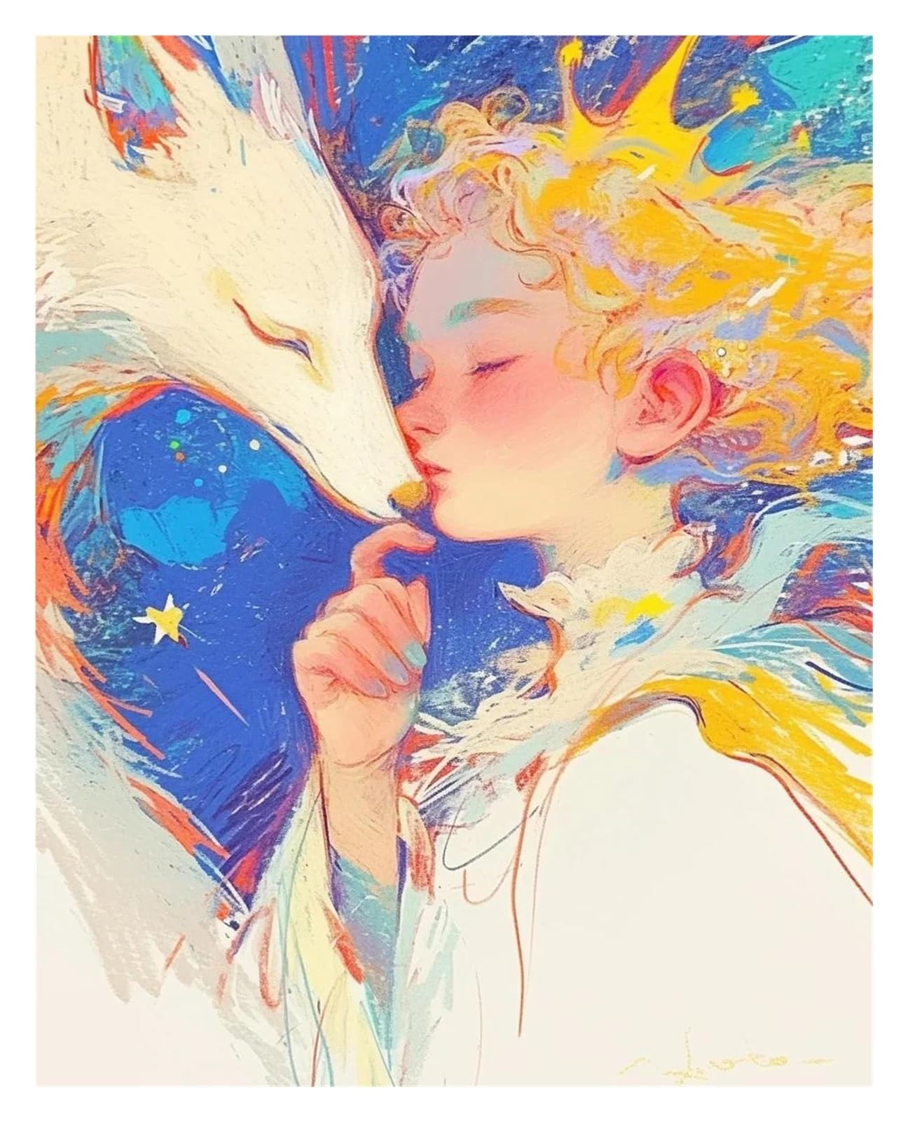 Tableau d'art mural renard pour éveiller l'imaginaire des enfants avec tendresse