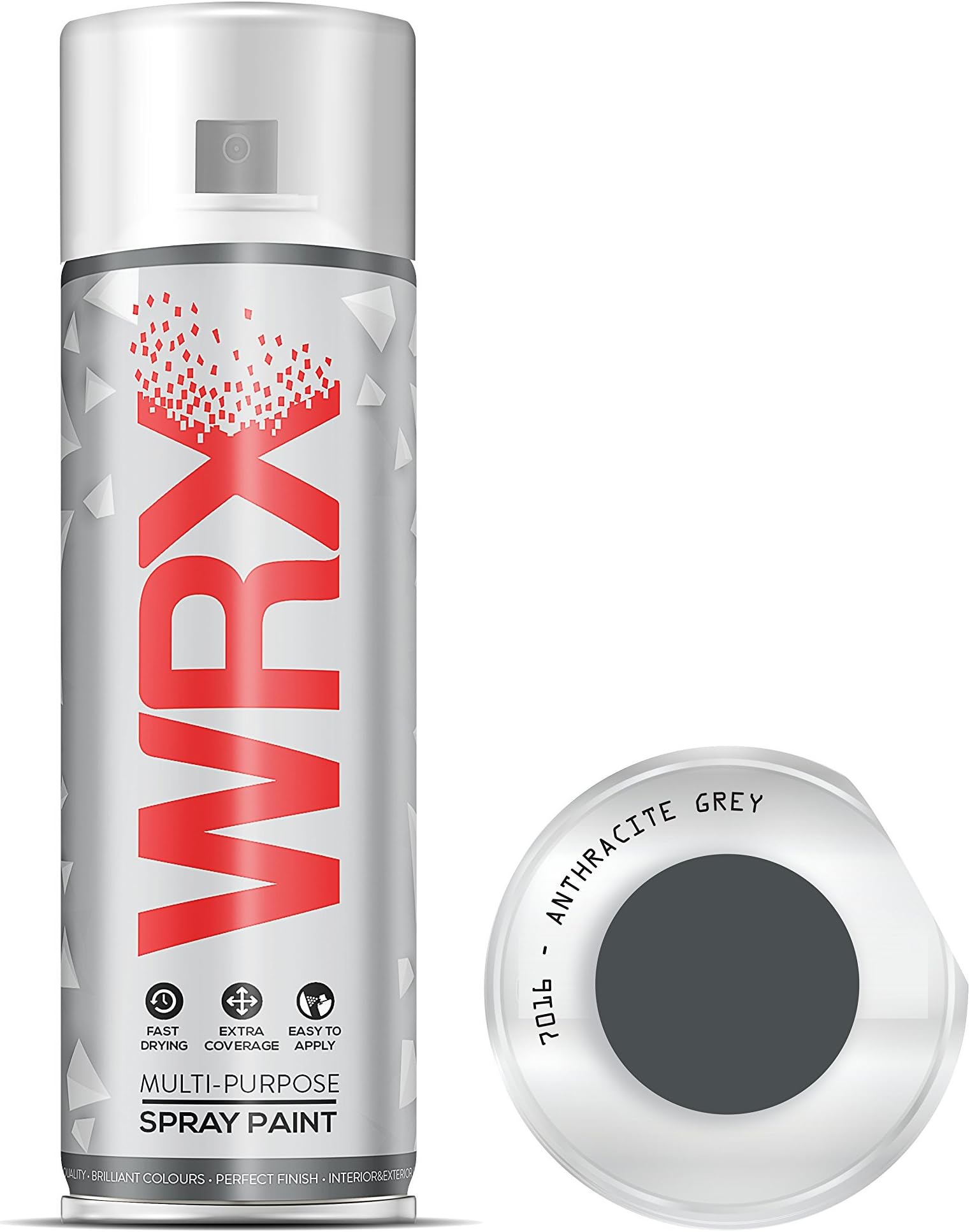 2 X Spray Paint 400 ml - Anthracite Grey 7016 - Ral 7016 Multi-Purpose, Ozone Friendly