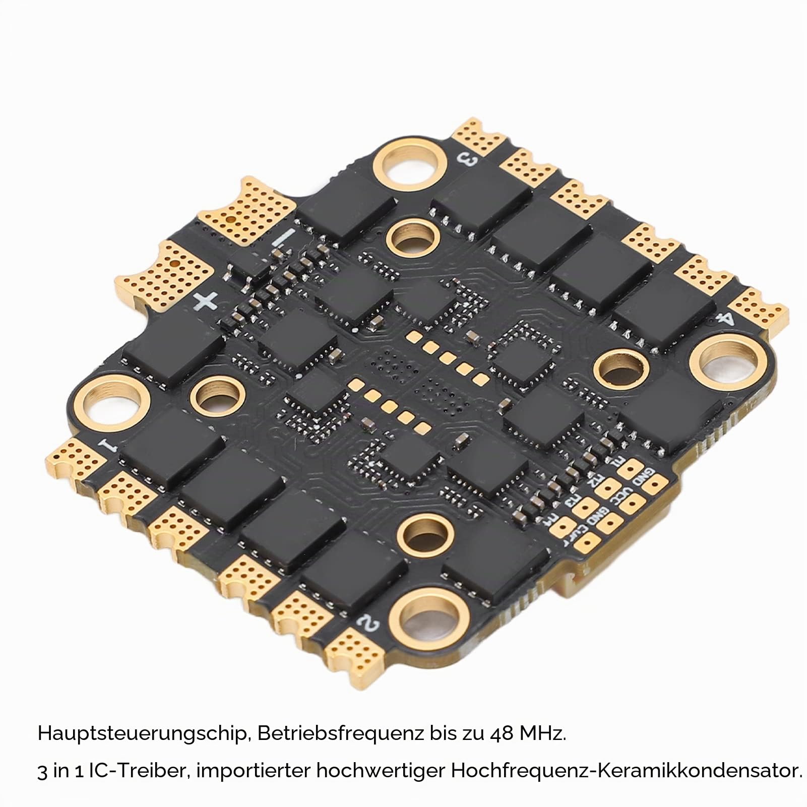 Fyearfly 4-In-1 45A ESC, 45A FPV 2-6S Elektronischer Geschwindigkeitsregler Quadcopter Drohne Motortreiber, Schwarz, Fortgeschrittene, Fernsteuerung, Drohne-ESC, Stromversorgung & Antriebstechnik