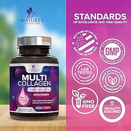 Multi Collagen Pills 2400 mg - Advanced Types I, II, III, V, X - Hydrolyzed Multi Collagen Peptides Pills, Collagen Supplements for Women & Men - Hair, Skin, & Nail Support Supplement - 240 Capsules