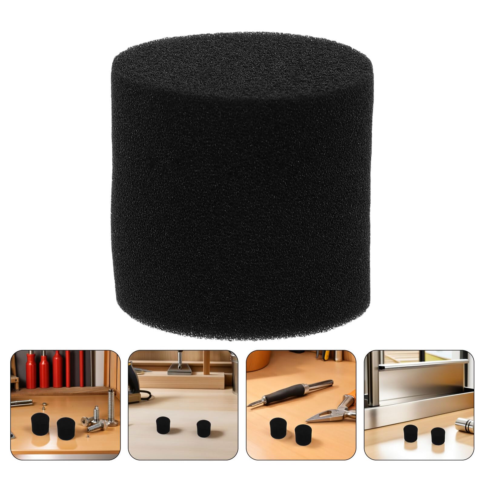 Lot de 4 Bouchons en Éponge Haute Densité pour Évent de Caisson de Basses 53x50mm, Contrôle du Bruit Bourdonnement pour Enceintes Audio à Domicile