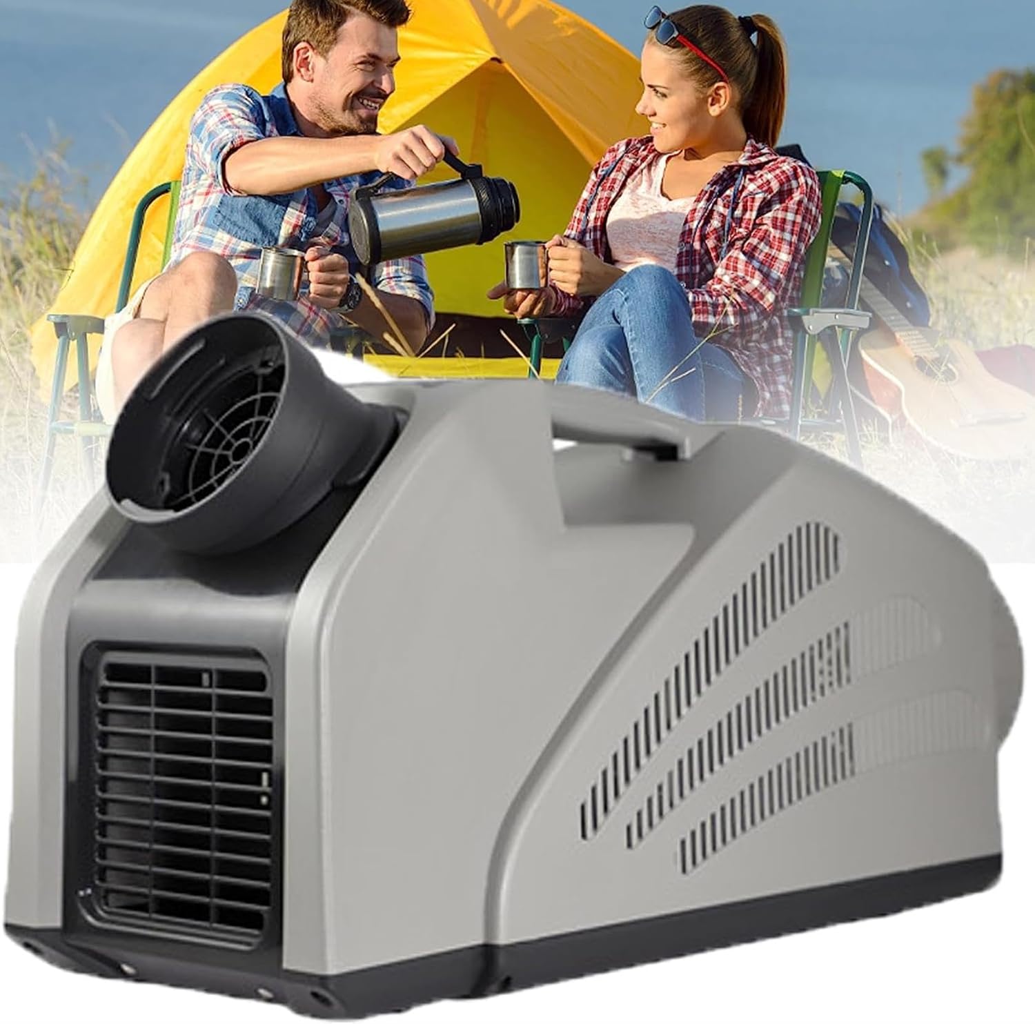 Portable Mobile Air Conditioner,Outdoor Rv Air Conditioner With Air Volume Mobile Tent Air Cooler 3 Wind Speed Low Power Consumption For Truck Rv Tent Travel