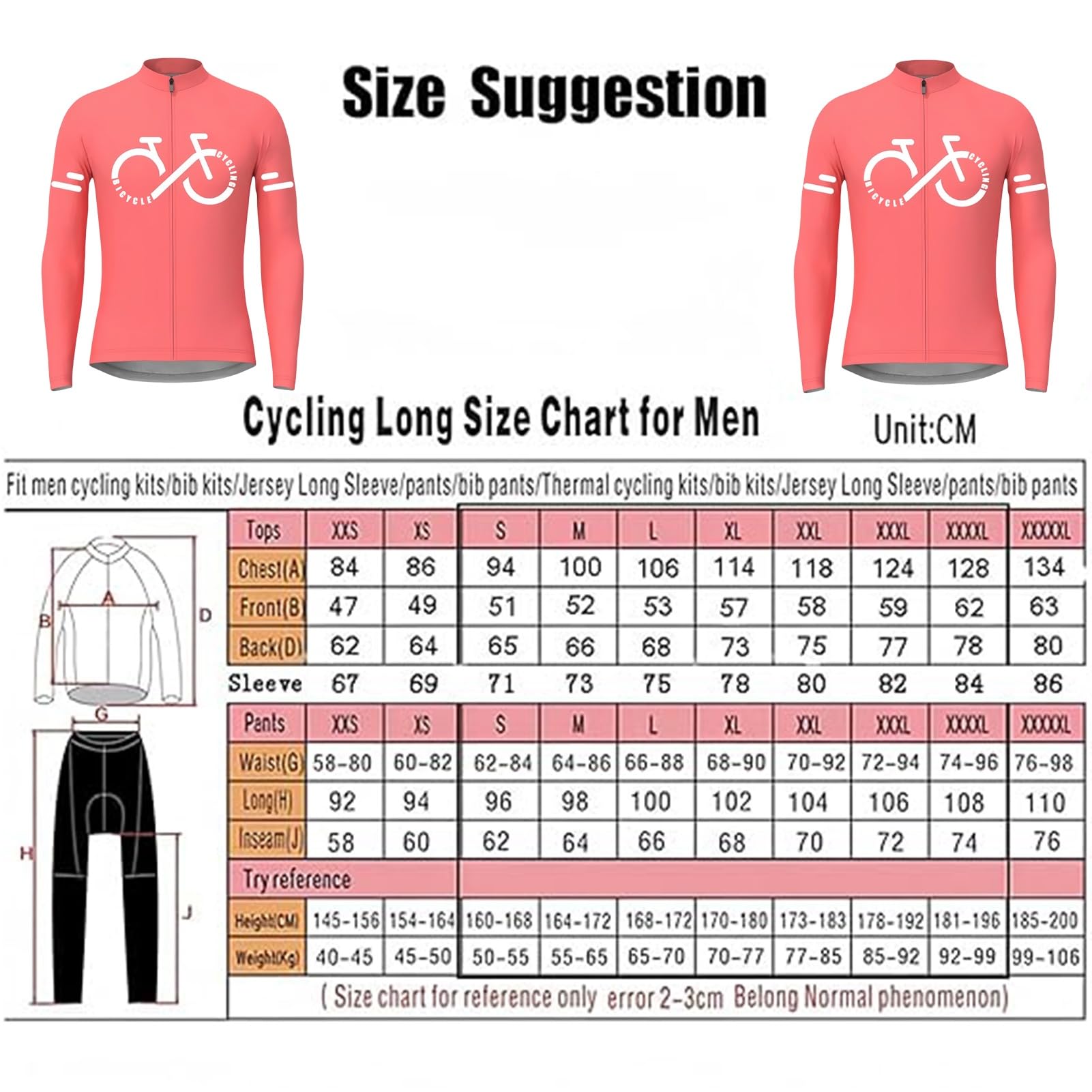 KAISUN Maglia Ciclismo Uomo Manica Lunga Abbigliamento Ciclismo con 3 Tasche Asciugatura Rapida e Traspirante Maglia MTB