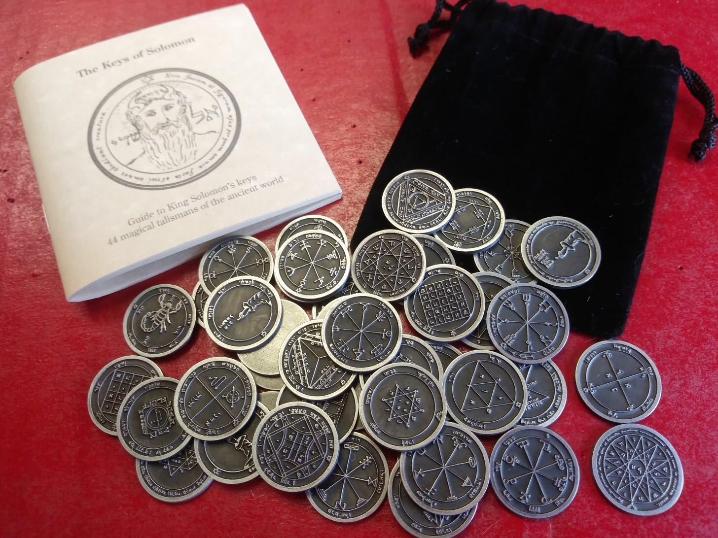 King Solomon's 44 Pentacle Metal Coin Talismans Set All The Planetary Seals from The Key of Solomon