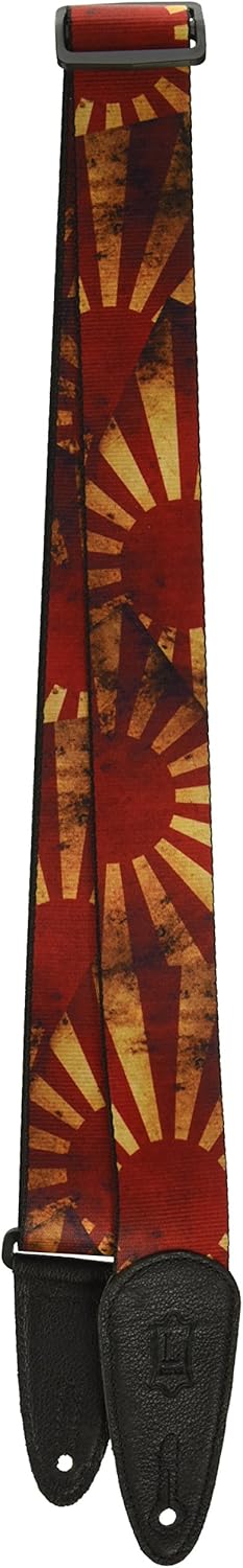 Levy's Leathers MDP-UK 2" polyester guitar strap with sublimation printed distressed flag design