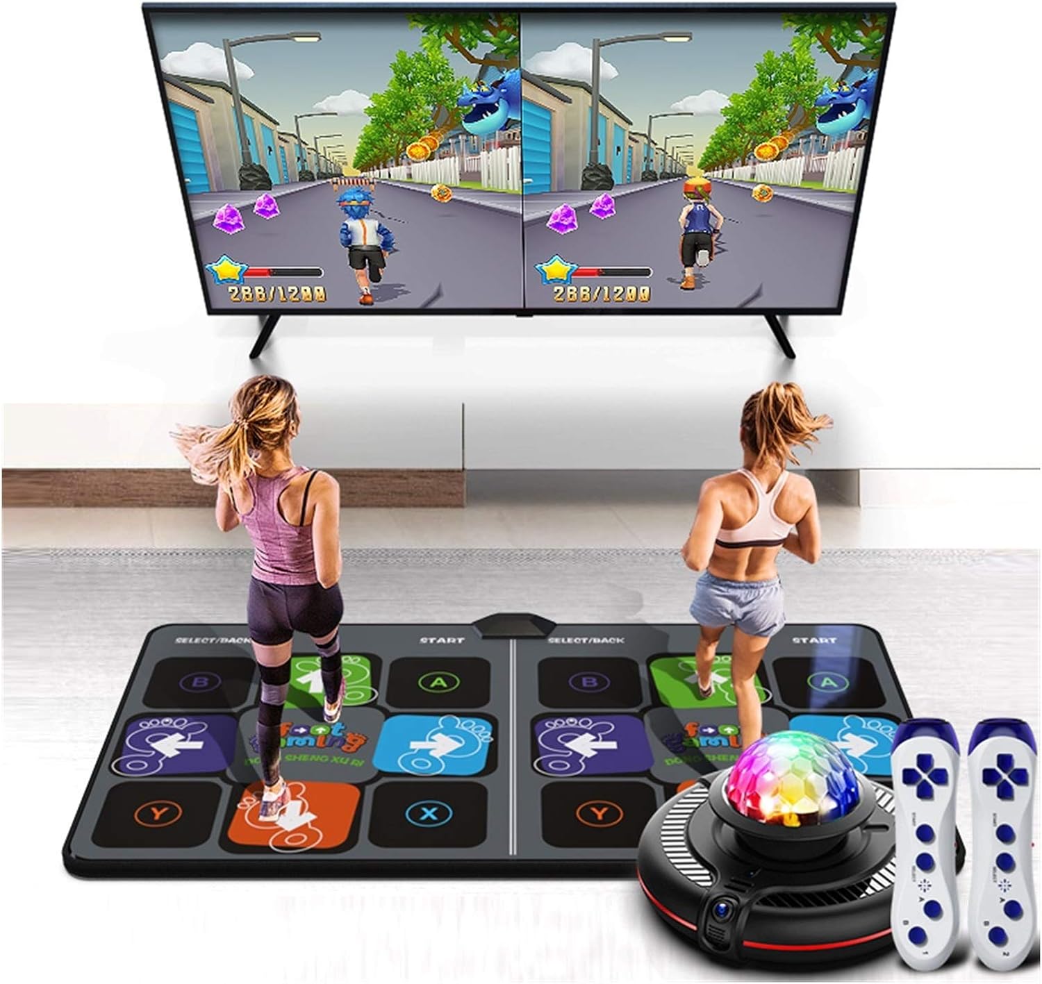 Step Dance mat Dance Mat Pad Pads, TV Computer Dual-use Somatosensory Entertainment Home Dancing Machine Dancer Step Pads (Color : B) (F)