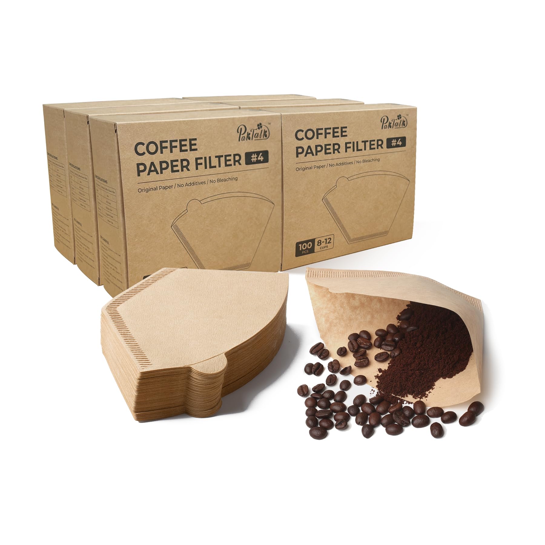 PakTalk 600 Count Cone Coffee Filters #4