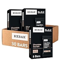 Vista 1 de RXBAR Barritas de proteína, 12g de proteína, snacks sin gluten, chocolate con sal marina (6 cajas, 30 barras)