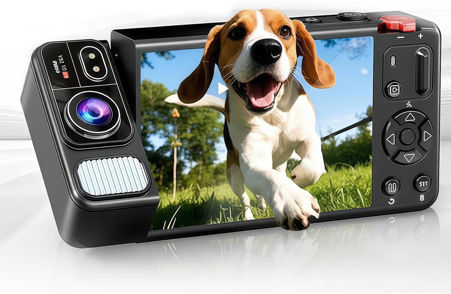 Zunate 4K 64MP Digital Camera with 270 Flip Screen, 18X Zoom Autofocus Vlog Camera for Photography, Point and Shoot Digital Cameras for Travel, Beginners, Webcam Use