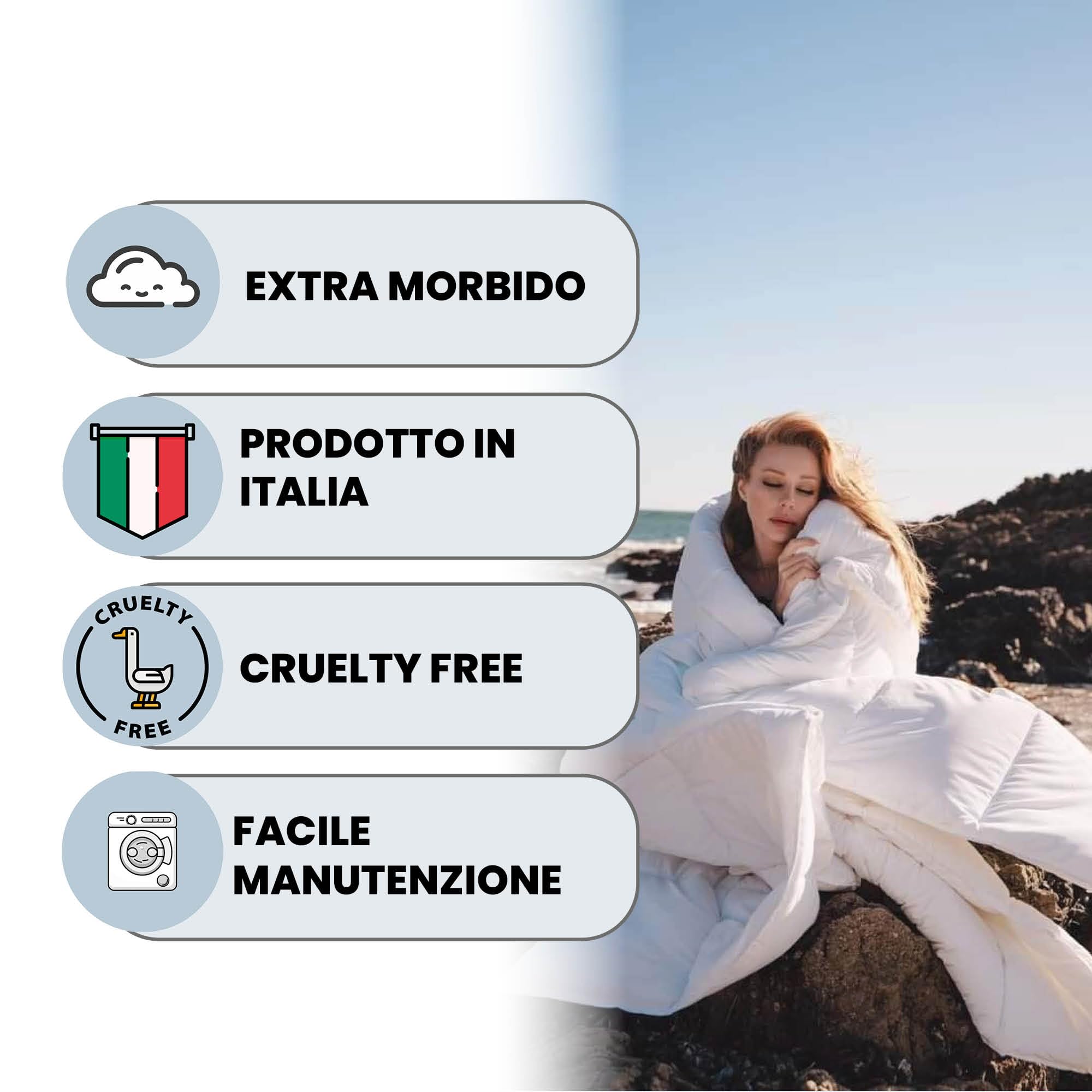 Italian Bed Linen Prestige letnia kołdra, biała, pojedyncza, 150 x 200 cm (IE-PR-bianco-1P)