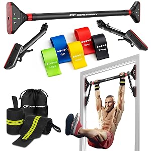 Pull Up Bar for doorway With Resistance Bands No Screw Installation Chin Up Bar for Upper Body Workout
