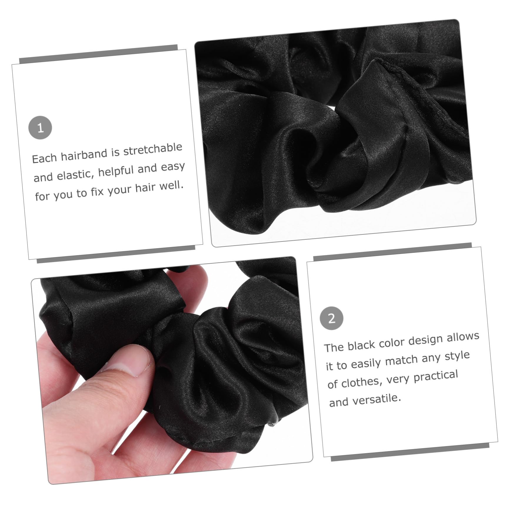 12 Piezas banda de pelo de seda coletero para el cabello gomas para el cabello para mujeres scrunchies hair band lazos para el cabello para diadema para niñas Satén de seda FRCOLOR