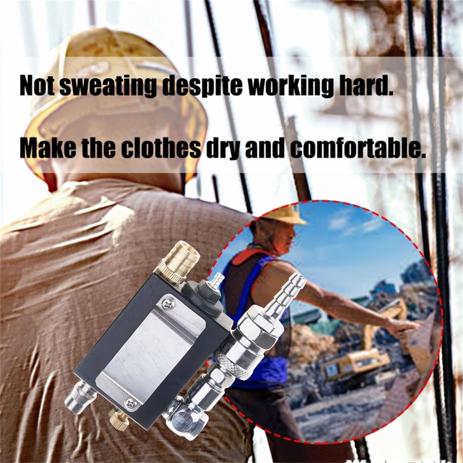 Gilet Gilet Refroidi À L'air Comprimé Pour Les Travailleurs L'usine Équipement Soulagement Contrainte Thermique Contrôle Température À Usage Industriel