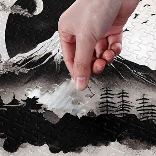 Miniatura 4 de Rompecabezas de madera de 1000 piezas de impresión de pintura tradicional japonesa, con bolsa de almacenamiento de partición del alfabeto, fácil de