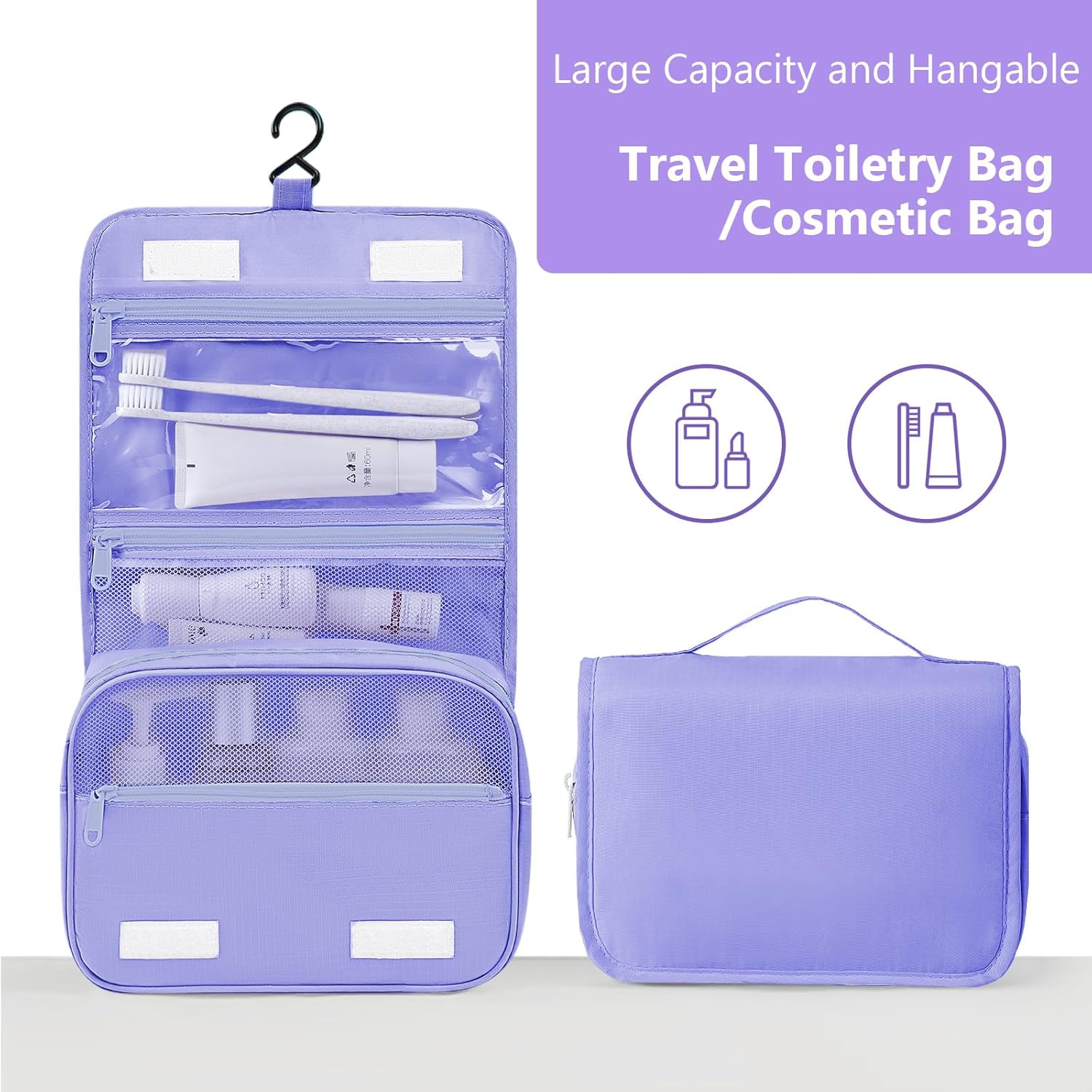 Packing Cubes for Travel - 9 Set Large Travel Cubes Luggage Organizer Bags Set With Laundry Bags/Shoe Bag/Toiletry Bag (Purple)