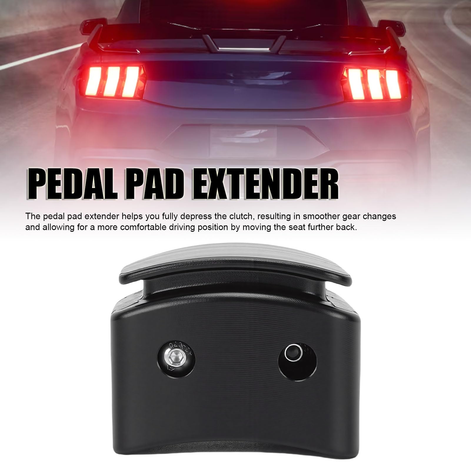 Extensor de Almohadilla de Pedal de Embrague de 1,5 Pulgadas con Reemplazo de Llave, para 1994-2025 con Extensor de Pedal de Transmisión Manual, Mejora la Experiencia de