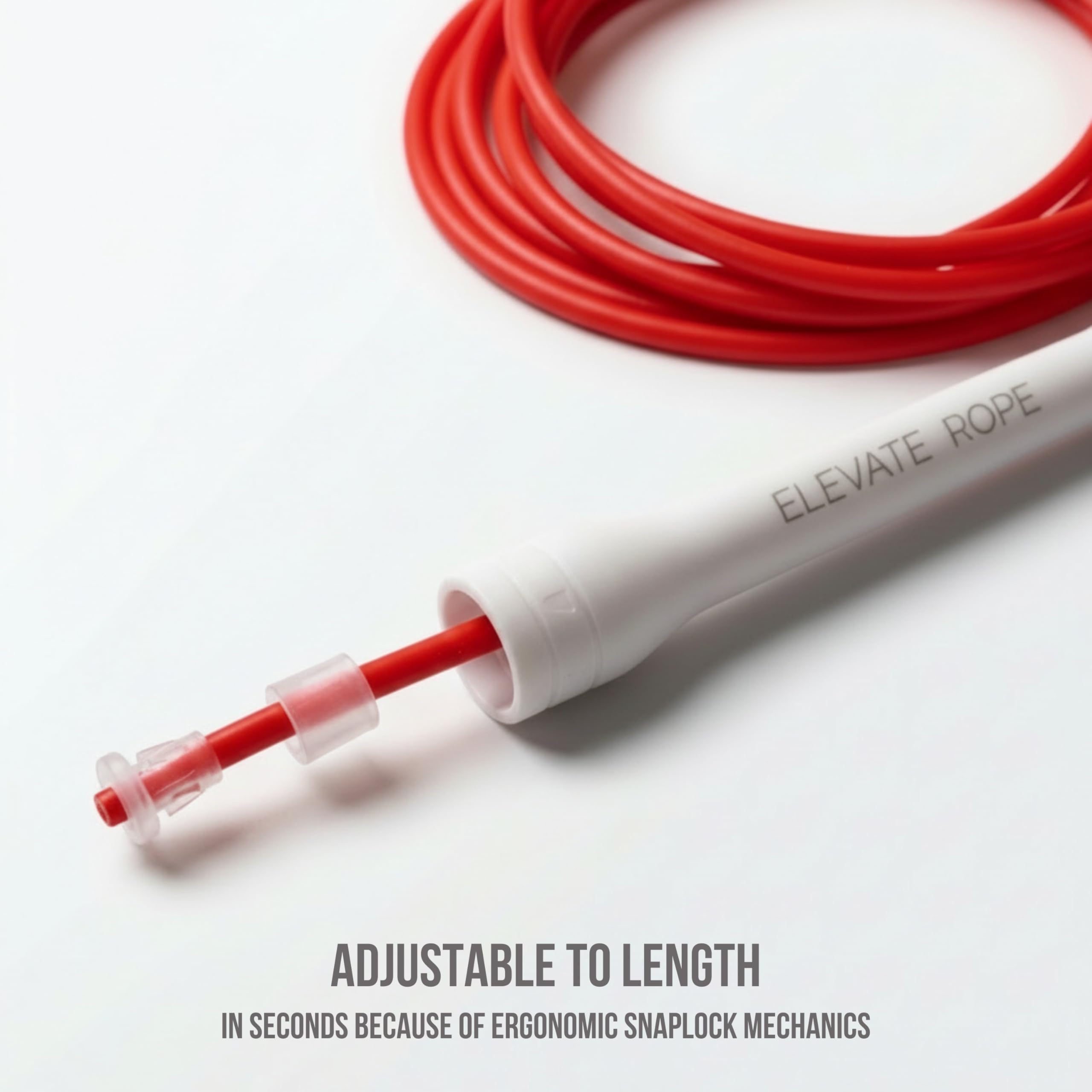 Elevate Rope Corde à sauter professionnelle réglable de 3 m en PVC de 5 mm avec noyau en nylon pour cardio, double unders et crossfit
