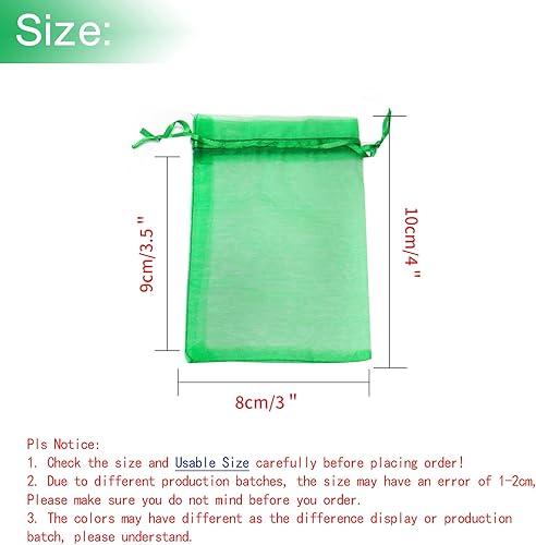 Miniatura 280 de Dealglad 100pcs Drawstring Organza bolsas de joyería caramelo para fiestas, casamientos, regalos Negro