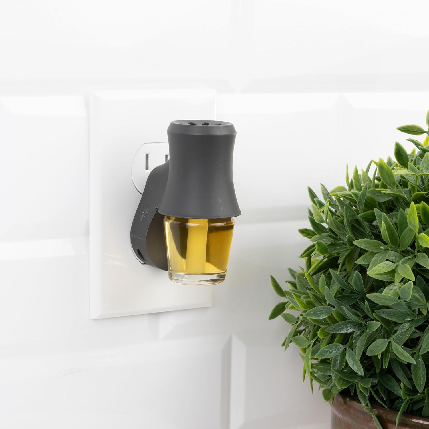Scentsationals Plug-In Air Freshener Unit 2 Pack - Swivel Plug Fragrance Oil Diffuser for Long-Lasting Home Fragrance, Compatible with ScentSationals Refills - Black Olive